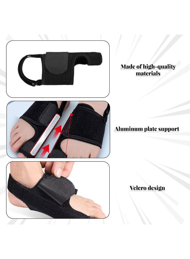 زوج من مقومات أصابع القدم الكبيرة، مصححات إصبع قابلة للتعديل لتقويم الأصابع لدعم اليوم والليل - Image 3